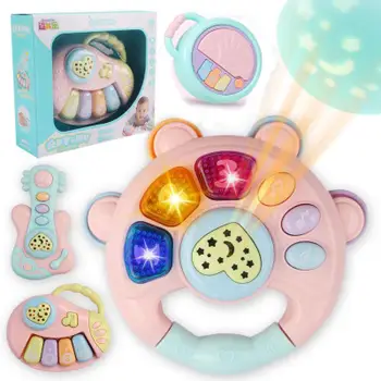 

1 baby rattle toy newborn rattle 0-12 months children's hand drum drum shape cognitive children's educational toys