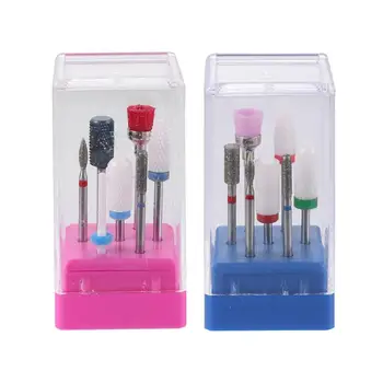 

7pcs/Set Ceramic Nail Art Drill Bits DIY Polishing Grinding Milling Cutter Nail Files for Electric Drill Manicure Machine