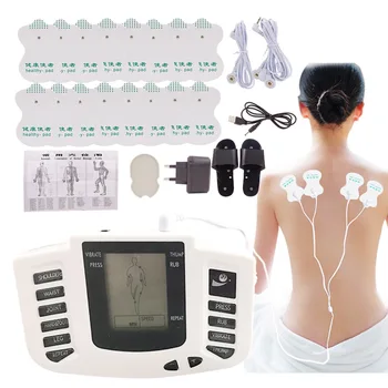 

Tens Machine EMS Back Massager Electroestimulador Muscular Stimulator Fisioterapia Physiotherapy Electric Massager Set 8 Pads