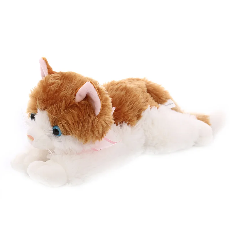 1 шт. 15 40 см мягкая плюшевая игрушка с имитацией кошки подушка котенка лежащая