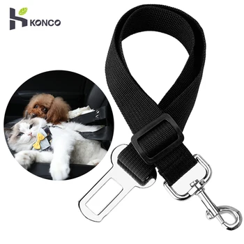 

konco DogNylon Car Safety Seat Belt Harness Restraint Lead Adjustable Practical Travel Clip Pet Car Seat Belt Seatbelt