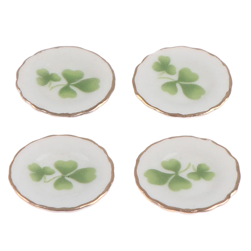 1:12 Miniature 15pcs Porcelain Tea Cup Set Flower Tableware Kitchen Dollhouse(8 Patterns for your choice