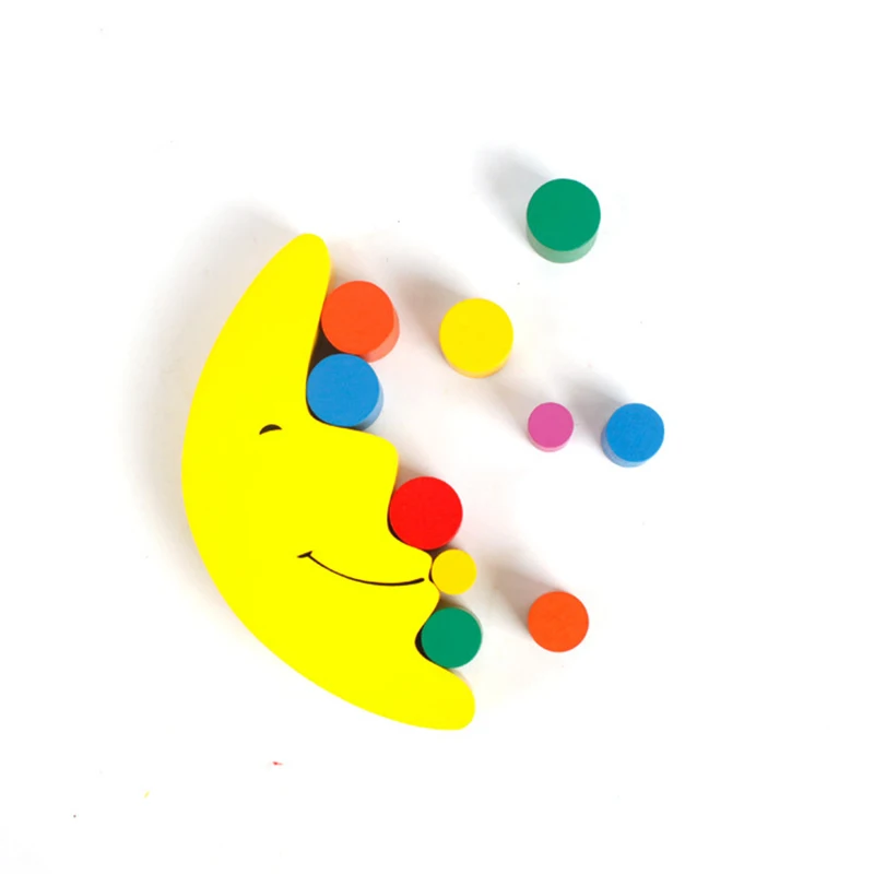  Baby Early Learning Toy Moon Balancing Frame Montessori Teaching Aids Moon Balance Colorful Early D - 4000050059982