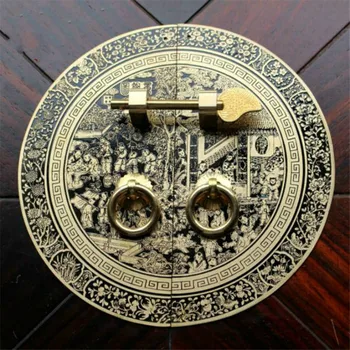 

140mm 180mm 240mm 350mm Chinese antique furniture copper fittings cabinet handle shoe bookcase wardrobe door handle retro
