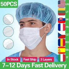 Face Mouth Mask Soft Breathable Non-Woven Mask Disposable Anti-Dust Anti Influenza Filtration Cotton Earloops Masks kimberly clark childs face mask w stretchable earloops 75 box latex free