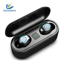 Сенсорные Bluetooth 5,0 беспроводные наушники Blutooth с шумоподавлением, наушники с громкой связью F9, спортивные TWS наушники