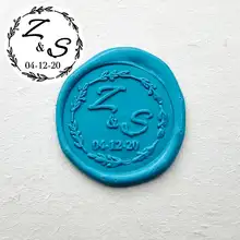 Индивидуальная восковая печать комплект печатей-свадебные приглашения запечатывание воск штамп-Персонализированные Свадебные восковые уплотнения комплект-Инициалы приглашение Se