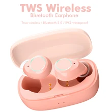 TWS Bluetooth V5.0 беспроводные наушники стерео Спортивные Беспроводные наушники с микрофоном сенсорное управление