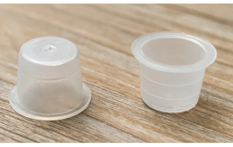 1000Pcs Plastic Microblading Tattoo Ink Cup Cap Pigment Clear Holder Container S/M/L Size For Needle Tip Grip tattoo supplis
