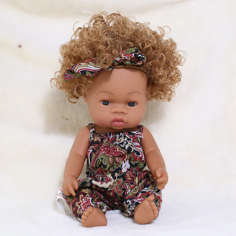 35CM American Reborn Black Baby Doll Bath Play Full Silicone Vinyl Baby Dolls Lifelike Newborn Baby Doll Toy Girl Christmas Gift 27