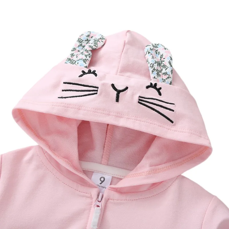 Новые детские комплекты из трех предметов; брюки с рисунком для девочек; топ с капюшоном и длинными рукавами; костюм из трех предметов; боди; z