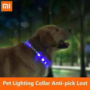

Xiaomi Youpin Pet Light Collar Anti-pick Lost LED Warning Lighting Soft Silicone Can Be Cut USB Charging For Dog Cat Pet