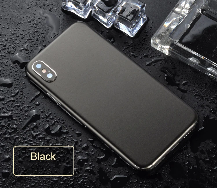 Роскошная задняя наклейка защитная пленка для iPhone XS MAX Мобильная защитная накладка для задней панели телефона ультратонкая наклейка для iPhone XS MAX задняя наклейка - Цвет: Black For XS MAX