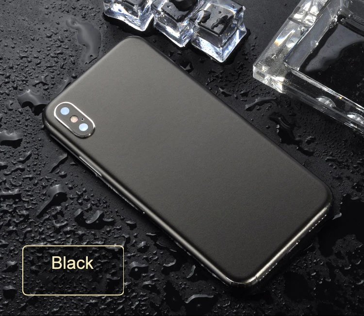 Black For XS MAX Роскошная задняя наклейка защитная пленка для iPhone XS MAX Мобильная защитная накладка для задней панели телефона ультратонкая наклейка для iPhone XS MAX задняя наклейка - Цвет: Black For XS MAX