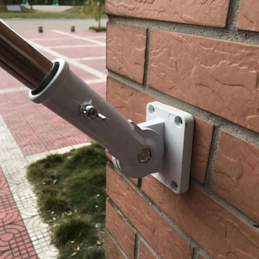 Adjustable Flag Pole Bracket Wall Mounted Holder Bracket with Screws, 3cm/ 1.18inch
