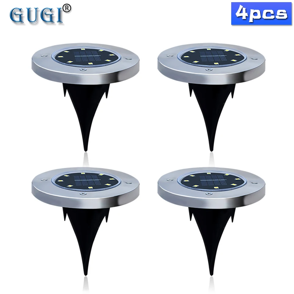 

4pcs 8/12/16 LED Solar Light Outdoor Waterproof Solar Lawn Light Decorative Solar Garden Light For Yard Deck Lawn Patio Plaza