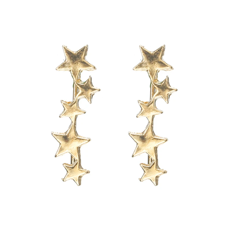 Звездные Серьги альпинистская крошечная звезда луна серьги гвоздики для женщин