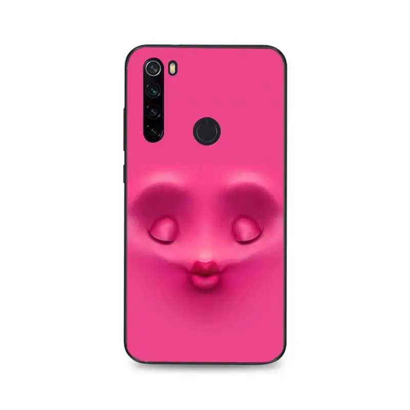 YNDFCNB 3D funny face Silicone Black Phone Case For Xiaomi Redmi Note8T 7 9 Pro 5A Redmi4X 5A 6A 6 7 8 5Plus