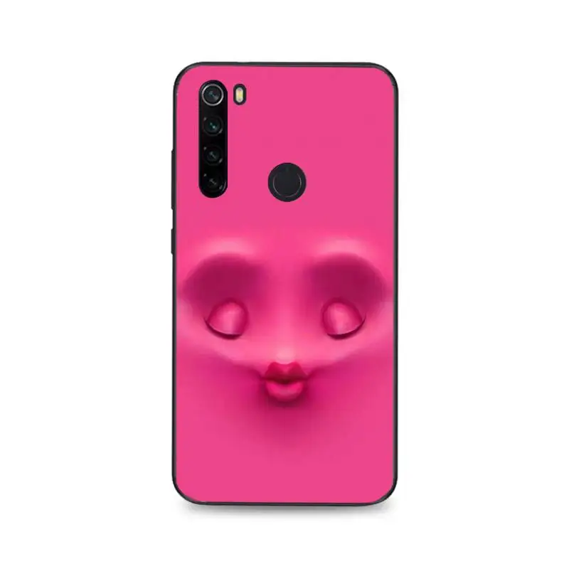 YNDFCNB 3D funny face Silicone Black Phone Case For Xiaomi Redmi Note8T 7 9 Pro 5A Redmi4X 5A 6A 6 7 8 5Plus 