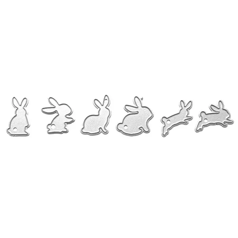 

6pcs/set Easter Rabbit Bunny Metal Cutting Dies Stencil Scrapbooking DIY Album