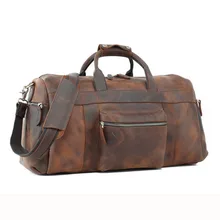 BOLEKE винтажная сумка из натуральной кожи Crazy Horse, мужская дорожная сумка, дорожная сумка из натуральной воловьей кожи, большая сумка для выходных