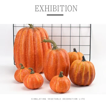 

New Artificial Pumpkins Decoration Harvest Fall Pumpkins Fake Foam Pumpkins for Fall Autumn Decor Thanksgiving Halloween TE889