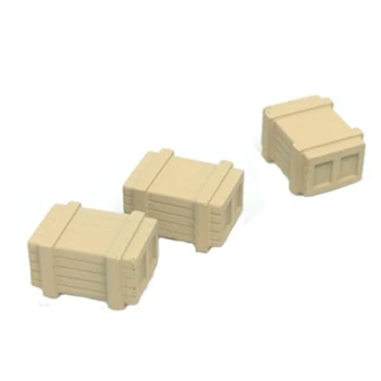 

3Pcs 1:87 HO Scale Train Model Construction Scene Sand Table Cargo Box Model Educational Toy Gift For Child Kid Adult - S M L