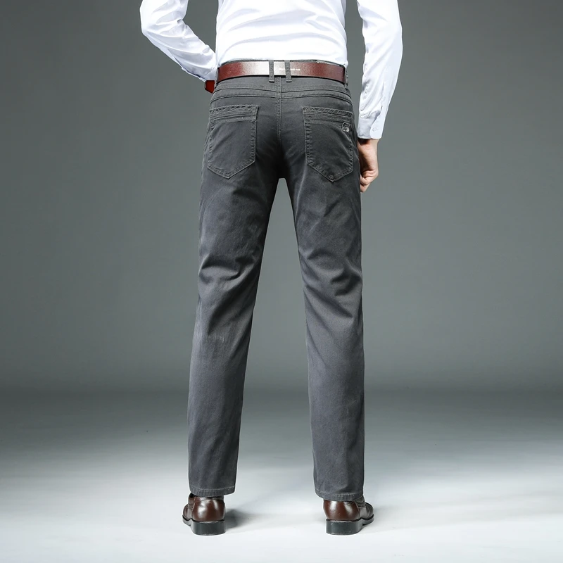 Straight Men Casual Pants 97% Cotton 