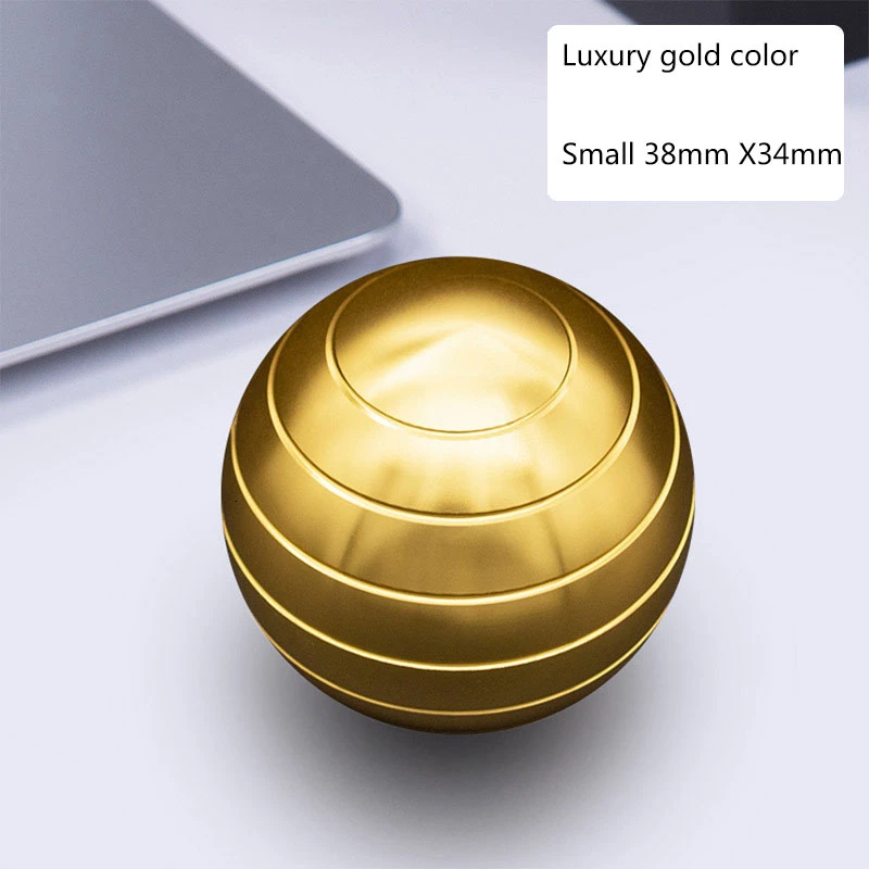 New Desktop Decompression Rotating Spherical Gyroscope Desk Toy Metal Gyro Optical Illusion Flowing Finger Toy For Adult