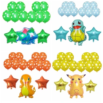 

13 Pokemon Aluminum Balloon Pikachu Fire Dragon Jenny Turtle Birthday Party Decoration Kids Cartoon Balloon Toy Baby Shower