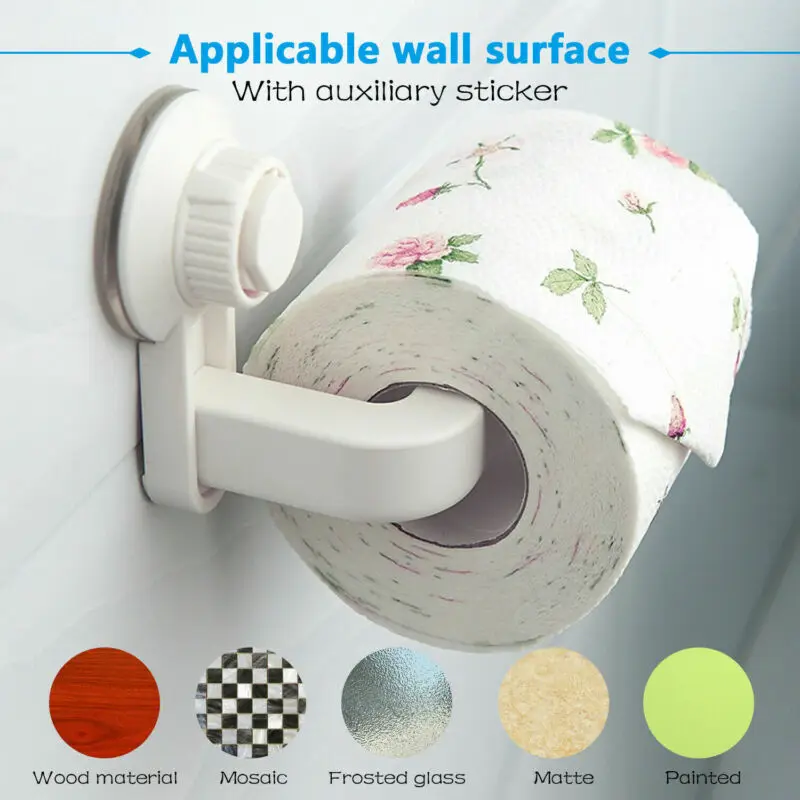Kitchen Bath Toilet Roll Holder Paper Towel Punch Free Wall Mount