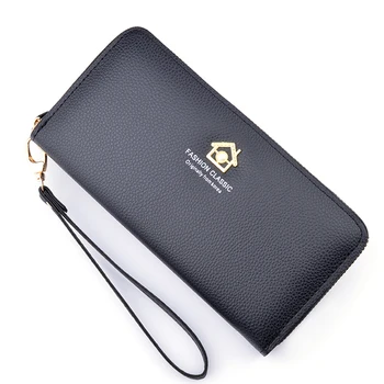 

Cards Holder Wallet Ladies Cute Solid Women Long Wallet Pure Bag 2020 New PU Leather Purse Phone Card Holder Bags