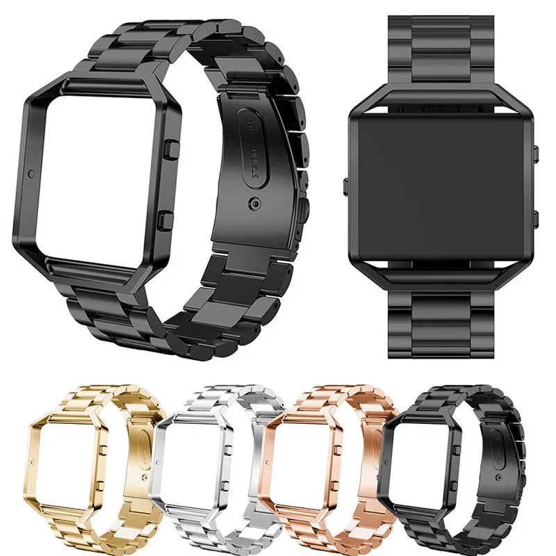 Ремешок из нержавеющей стали для часов Fitbit Blaze ремешок с рамкой | Наручные часы