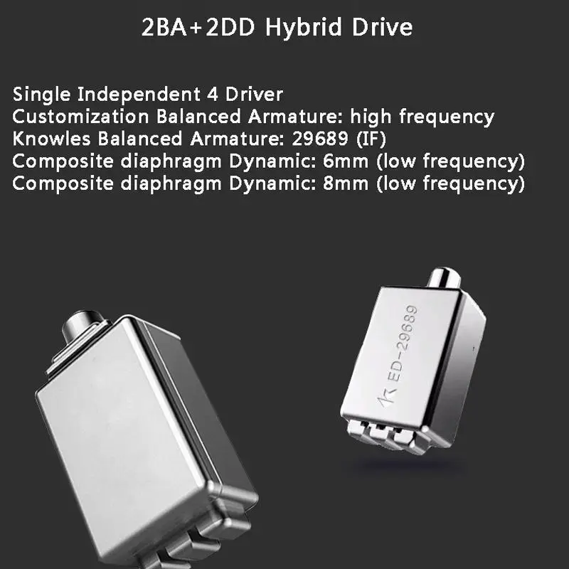 MAGAOSI DQ4 2BA 2DD Hybrid Earphone In Ear Hifi Monitor DJ Studio Noise Cancelling Music Earbuds MMCX Audiophile Earphones