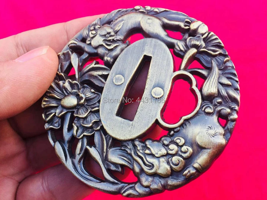 Набор из сплава TSUBA+ FUCHI+ KASHIRA+ MENUKI для японского самурайского меча катана, фурнитура высокого качества из металла, аксессуары для рукоделия
