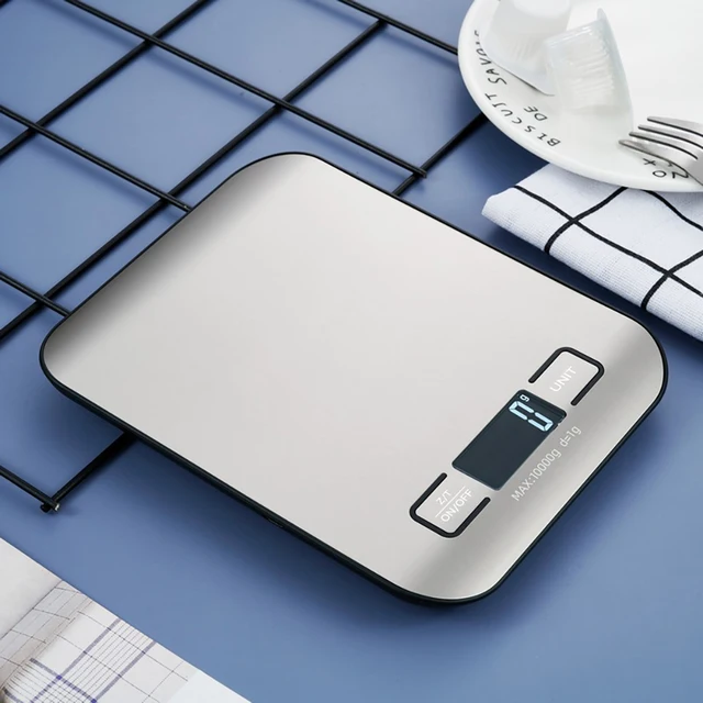 Bilancia da cucina Display LCD Bilancia elettronica in acciaio inossidabile Gioielli per la casa Snack alimentari Pesatura Strumenti di cottura 3