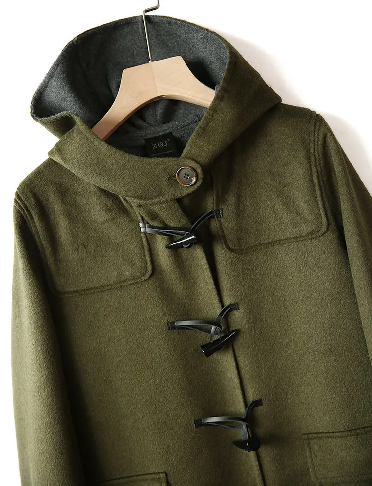 Zoj качественное шерстяное пальто в студенческом стиле, женское красное пальто в сеточку, Женское пальто, стиль, двухсторонние шерстяные товары