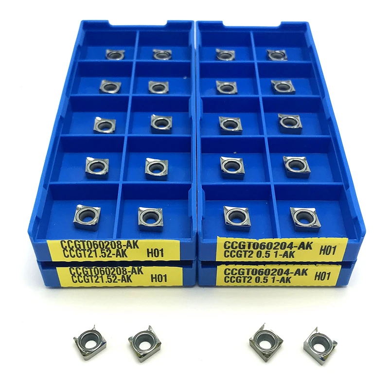 10 Inserti In Carburo CCGT060204-AK - Per Lavorazione Alluminio E Materiali Leggeri - Foto 5