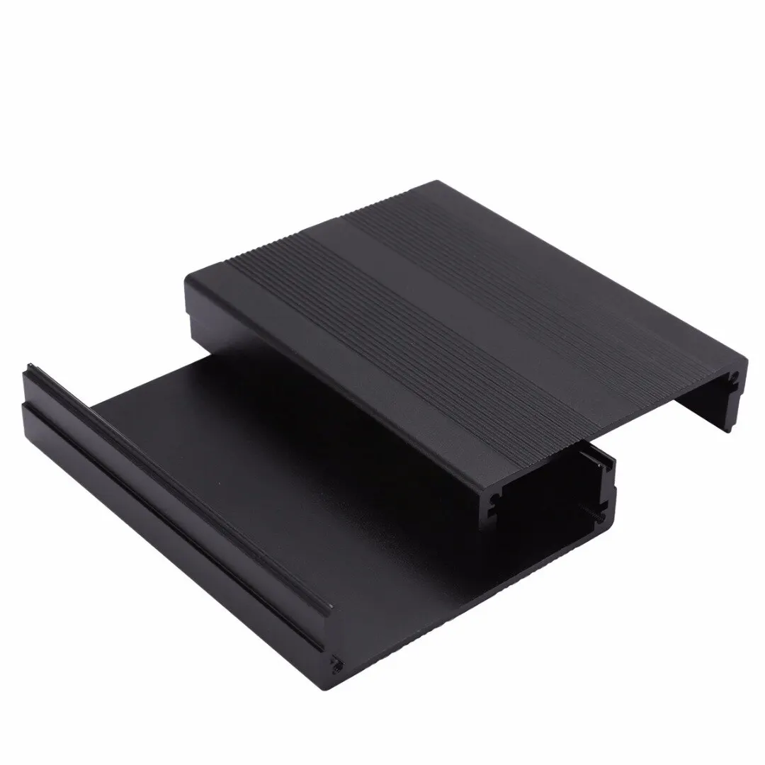 Practical Aluminum Enclosure Black 100x76x35mm Aluminum PCB Instrument Box Enclosure Electronic Project Case with 8 Screws