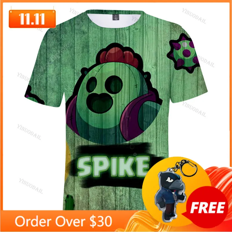 

Leon Shooter Kids T-shirt Leon Shooting Game Spike 3D Tshirt Tops Boys Girls Browlings Cartoon Star Shirt Tops Teen Clothes