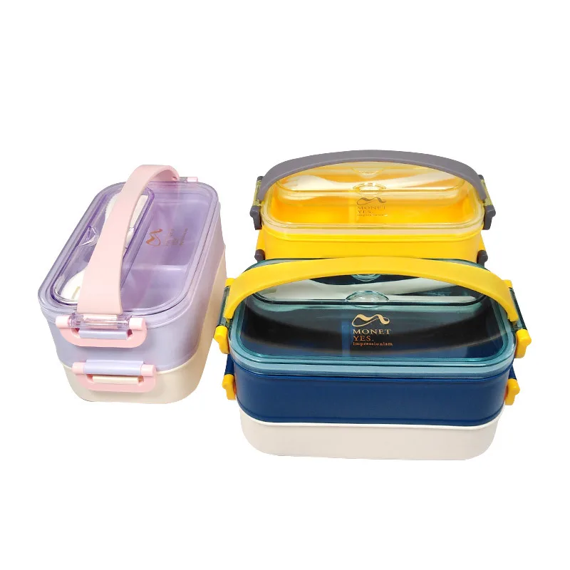 

Portable Stainless Steel Lunch Box For Kids School Microwave Bento Fruit Food Container With Movable Compartments Salad