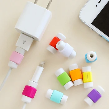 

5pcs Cover Earphone Mixed Color Durable Portable Accessory Anti Breaking Data Cable Protector Practical Lightweight For IPhone