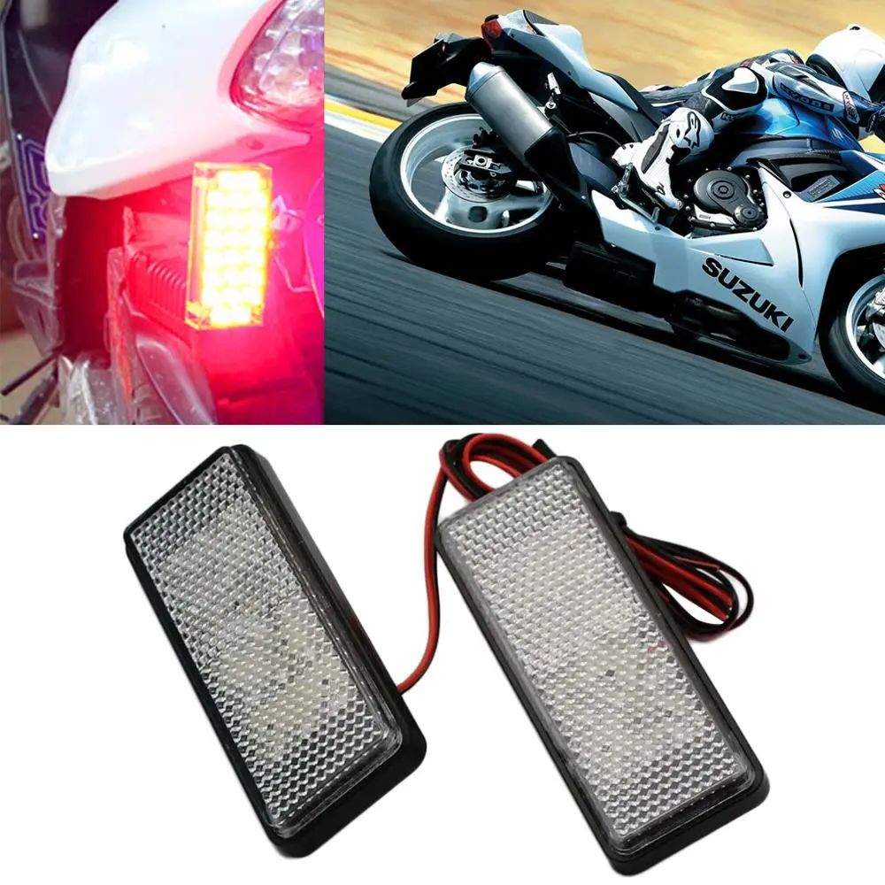 12V 27Led лампы отражающая вставка сзади светильник лампы для автомобилей и мотоциклов украшения Refires прямоугольник тормозной светильник s сигнала поворота светильник