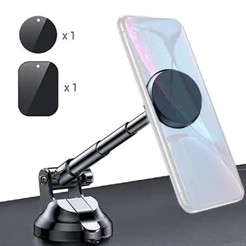 

Magnetic Car Phone Holder For GPS Phones Telescopic Suction Cup Magnet Car Mount Cell Mobile Phone Holder Stand