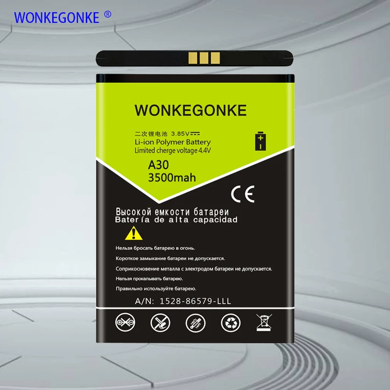 Аккумулятор WONKEGONKE для Blackview A30 3500mah Batterie Bateria