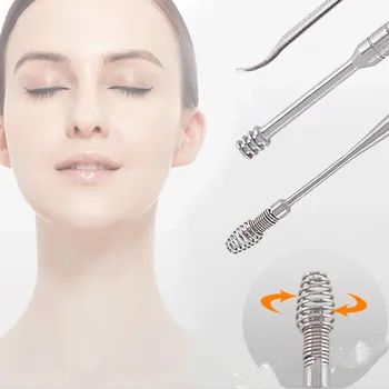 

7Pcs/Set Stainless Steel Ear Pick Double-ended Earpick Ear Wax Curette Remover Ear Cleaner Spoon Spiral Ear Cleaner