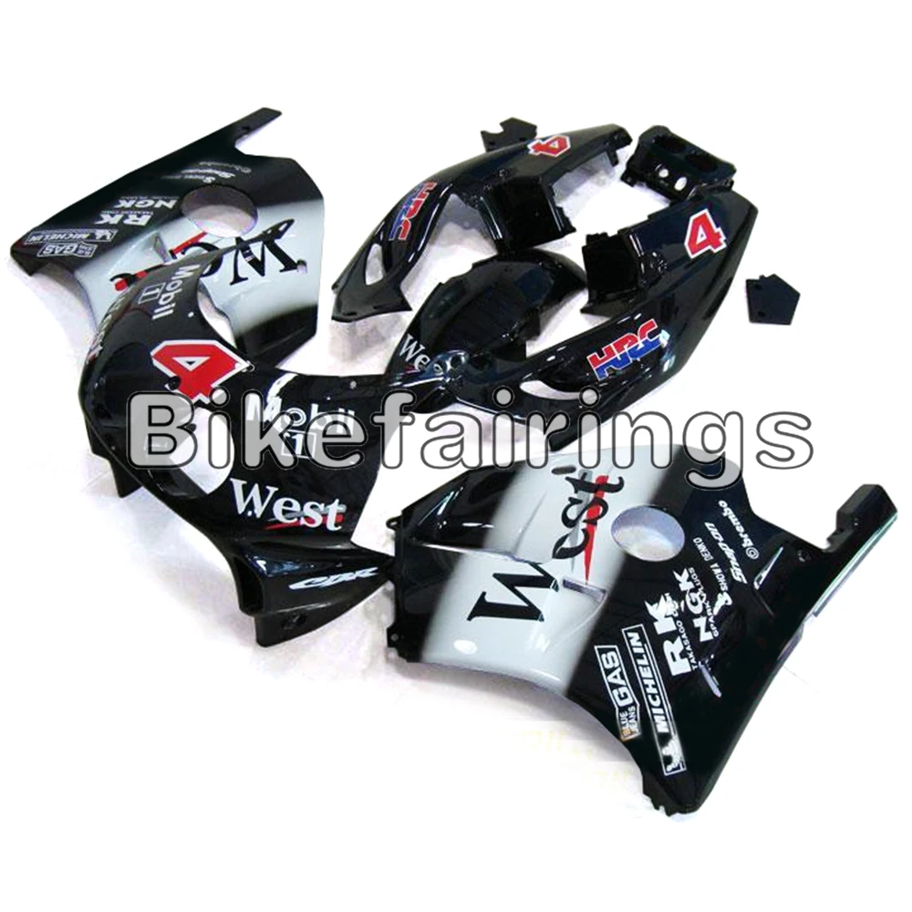

ABS Full Fairing Kit For Honda CBR250RR CBR250 RR MC22 1990 1991 1992 1993 1994 Injection Motorcycle Covers - West Black White