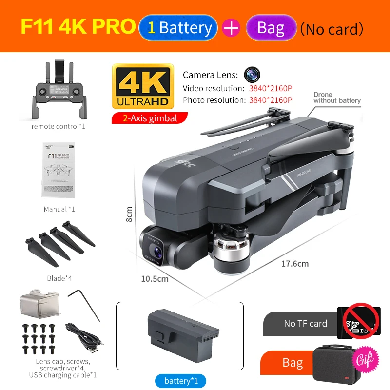 CSF F11S Pro Drone 4k Profesional Camera 3KM WIFI GPS EIS 2-axis Anti-Shake Gimbal FPV Brushless Quadcopter RC Helicopter Dron best RC Helicopters RC Helicopters