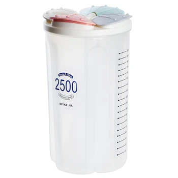 

Grids Detachable Storage With Scale Cereal Container Snacks Grain Petal Lids Dry Food Seal Practical Kicthen Coffee Bean
