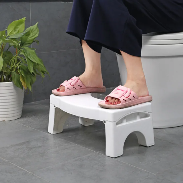 ELEG-41x25x17.5Cm Non-Slip Toilet Foot Stool Folding Children'S Potty Footstool Professional Toilet Auxiliary Stool Bathroom Sup